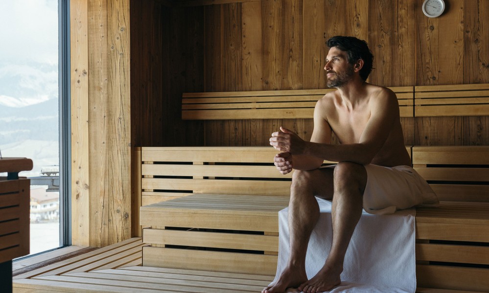 man in the sauna
